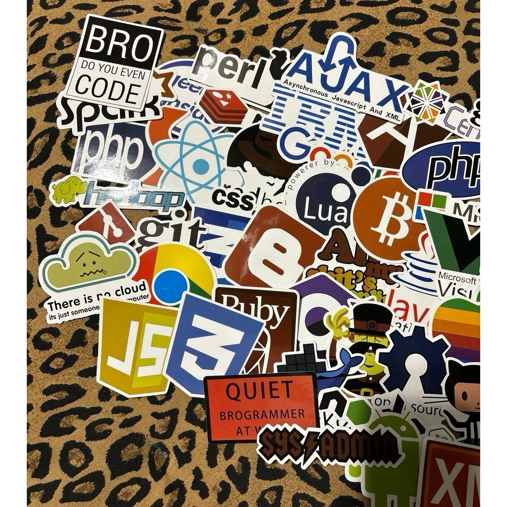 NEW 51pc Full Color Vinyl Computer Programming Coding Stickers - Picture 3 of 3